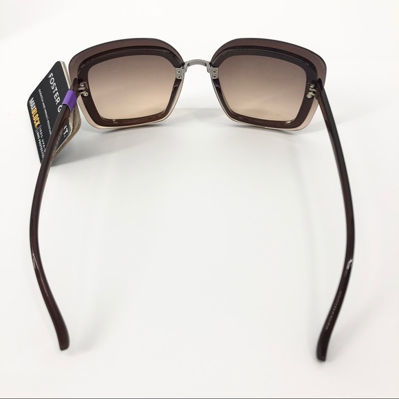 Foster Grant Large Square Lens Unique Style Scratch Impact Resistant Sunglasses - Picture 3 of 5